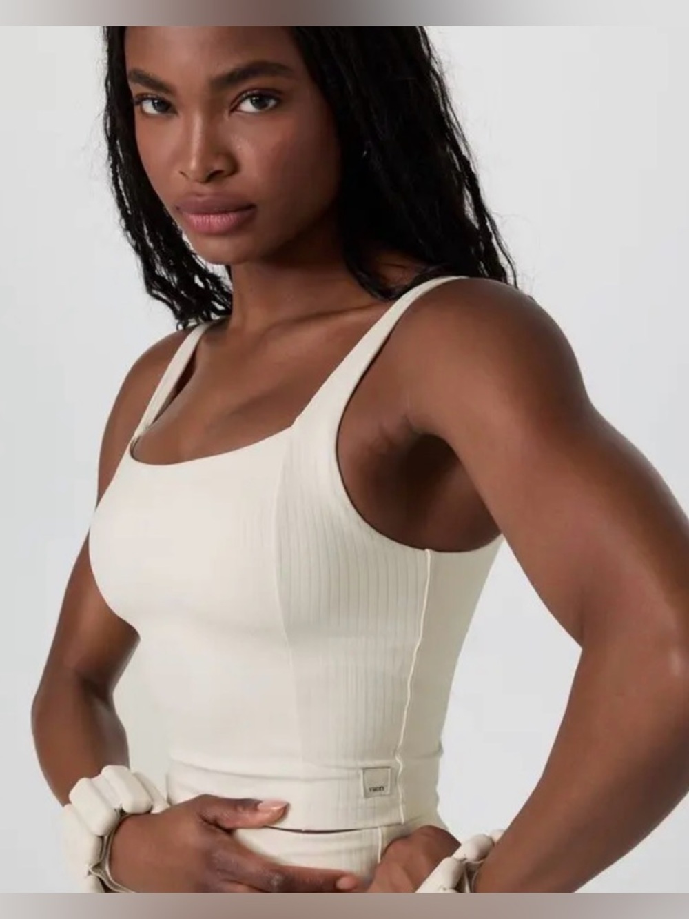 VUORI Inversion Rib Support Tank Top - Marshmallow, XS NWOT